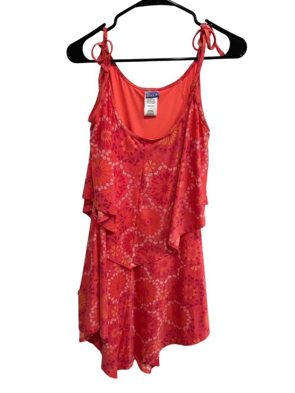 Coco Rave Large Colorful Floral Ruffle Romper Shorts Boho Summer Vacation